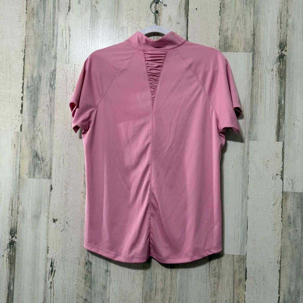 Greg Norman Collection Pink Ruched Top - Picture 3 of 9